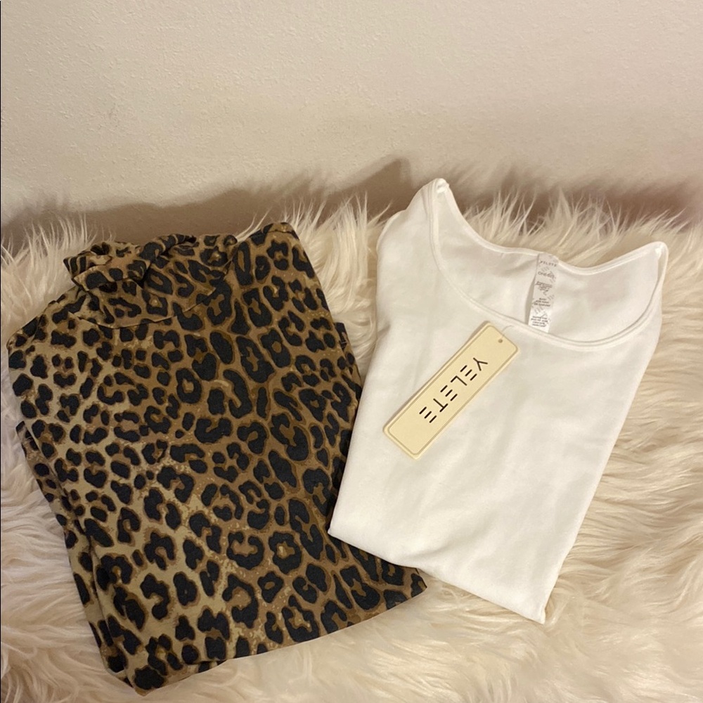 Leopard Print and White Tops H&M / Yelete